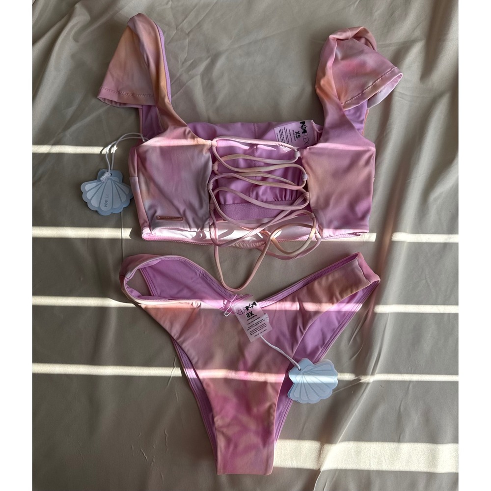NWT POPFLEX Floral Haze Bikini Set‎ - XS Boardwalk Top & XS Low Tide Bottoms